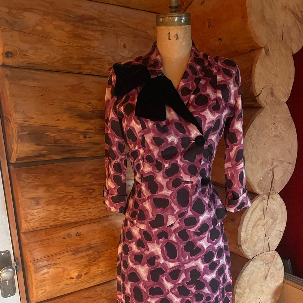 Elegant Pink and Black Women's Dress